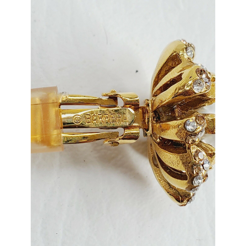 Jose & Maria Barrera Stunning Faux pearl crystal Flower Earrings - Picture 4 of 7